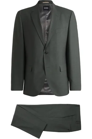 HUGO BOSS Costume Regular Fit en tissu chiné infroissable
