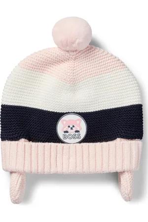 HUGO BOSS Bonnet en coton avec badge panda rouge pour bébé