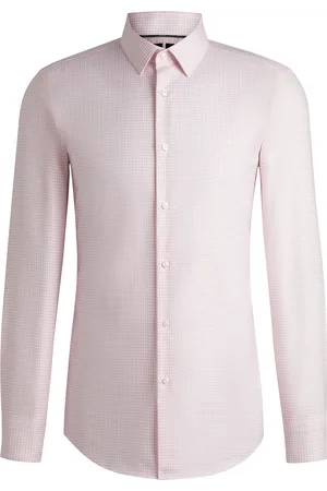 HUGO BOSS Chemise Slim en coton Oxford antibactérien à motif