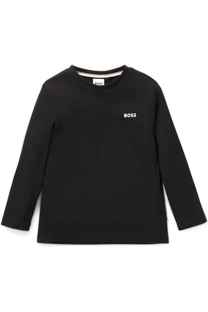 HUGO BOSS T-shirt à manches longues en coton avec logo imprimé pour enfant
