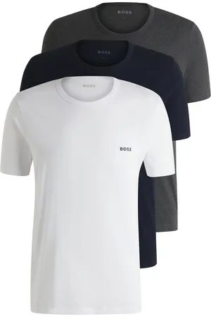 HUGO BOSS Lot de trois t-shirts en coton à logo brodé