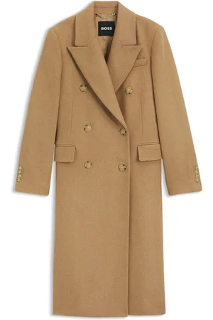 HUGO BOSS Manteau long croisé en twill