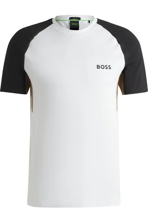 HUGO BOSS T-shirt actif color block en tissu aux propriétés d’évacuation de l’humidité