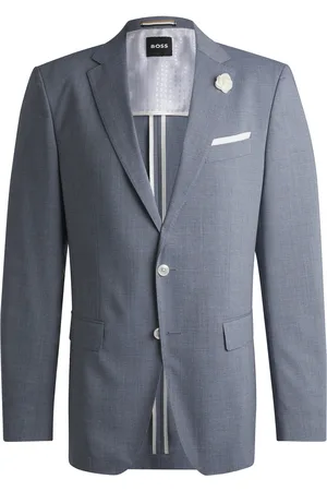 HUGO BOSS Veste de costume Slim en laine mélangée à motif