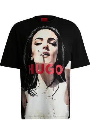 HUGO BOSS T-shirt Oversize en coton à imprimé audacieux