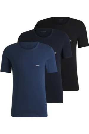 HUGO BOSS Lot de trois t-shirts en coton avec logo brodé