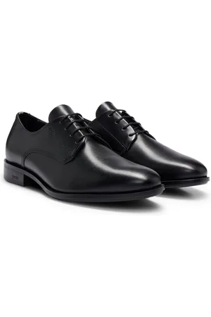 HUGO BOSS Chaussures derby en cuir avec finitions emblématiques