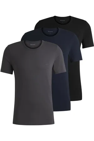 HUGO BOSS Lot de trois t-shirts en coton à logo brodé