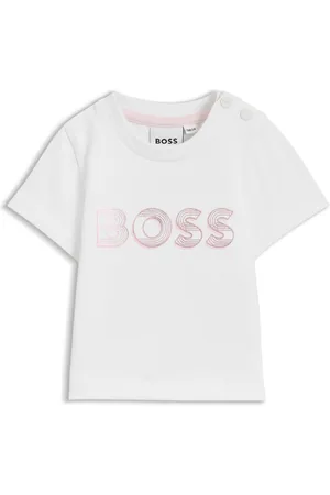 HUGO BOSS T-shirt en coton stretch à logo brillant pour bébé