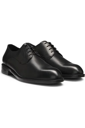HUGO BOSS Chaussures derby en cuir à double surpiqûre