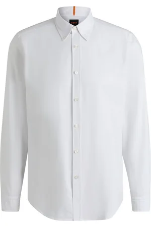 HUGO BOSS Chemise Regular en coton avec col à pointes boutonnées