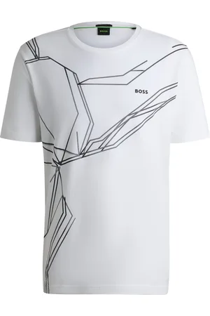 HUGO BOSS T-shirt en coton stretch à imprimé dégradé