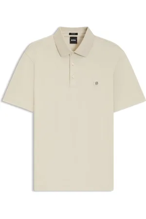 HUGO BOSS Polo en coton mercerisé à double monogramme