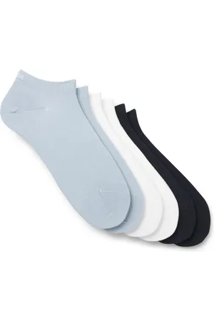 HUGO BOSS Lot de six paires de chaussettes basses en coton mélangé à logos