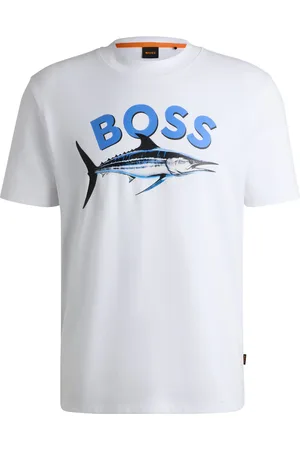HUGO BOSS T-shirt en jersey de coton à imprimé photographique