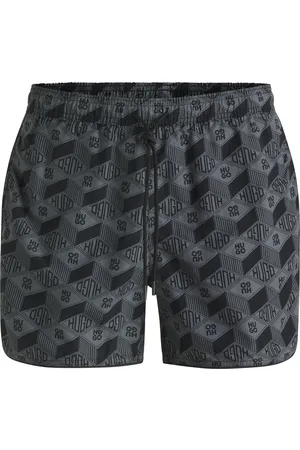 HUGO BOSS Short de bain à imprimé saisonnier et base arrondie