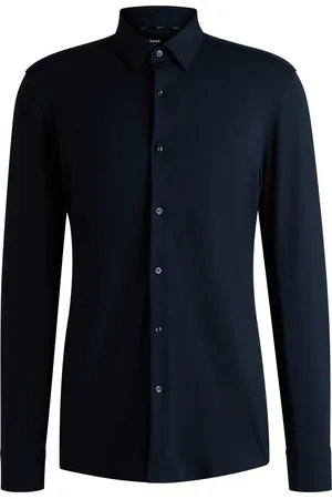 HUGO BOSS Chemise Slim en jersey stretch performant et structuré
