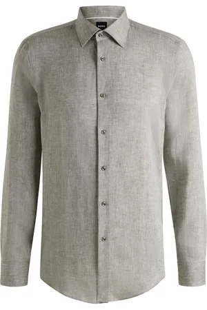HUGO BOSS Chemise Slim en lin italien