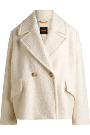 HUGO BOSS Manteau croisé ample en maille bouclette