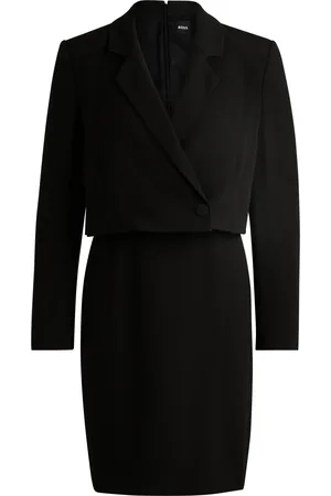 HUGO BOSS Robe ajustée en tissu mat