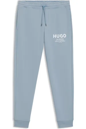 HUGO BOSS Bas de survêtement en molleton de coton avec logo imprimé