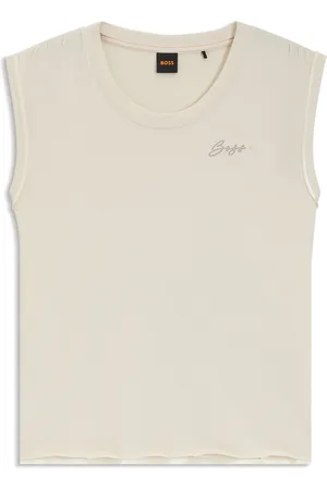 HUGO BOSS Haut en jersey de coton avec logo à strass