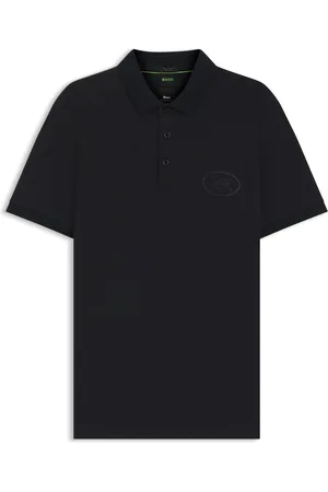 HUGO BOSS Polo Regular en piqué stretch de coton mélangé aux propriétés d’évacuation de l’humidité