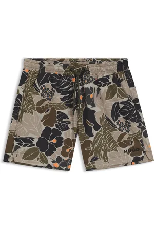 HUGO BOSS Short de bain en tissu à séchage rapide avec imprimé intégral