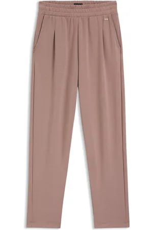 HUGO BOSS Bas de survêtement Tapered avec passepoil brillant