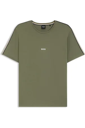 HUGO BOSS T-shirt de pyjama en coton stretch avec bandes