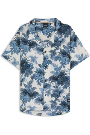 HUGO BOSS Chemise de plage Regular à imprimé intégral