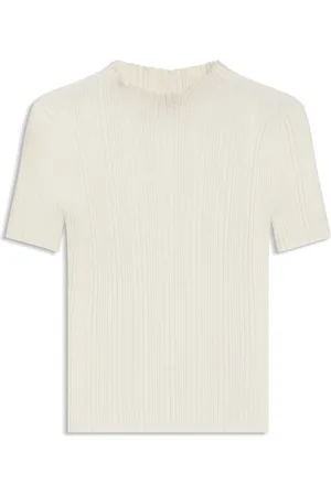 HUGO BOSS Pull à col montant en maille côtelée irrégulière
