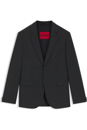 HUGO BOSS Veste Extra Slim en popeline stretch à rayures tennis
