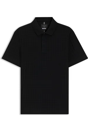 HUGO BOSS Polo Porsche x en coton mercerisé à motif pied-de-poule en jacquard