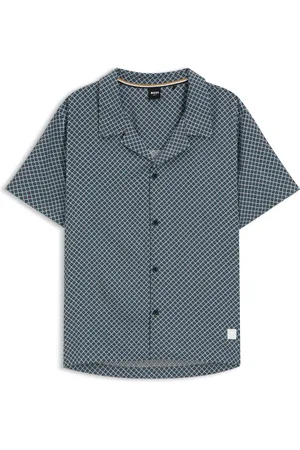 HUGO BOSS Chemise de plage Regular à imprimé intégral