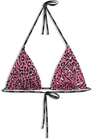 HUGO BOSS Haut de bikini à motif avec liens logotés