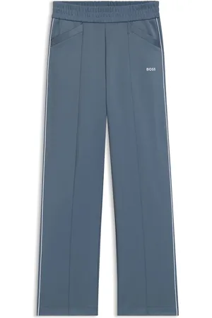 HUGO BOSS Bas de survêtement Straight avec logo et passepoil contrastants