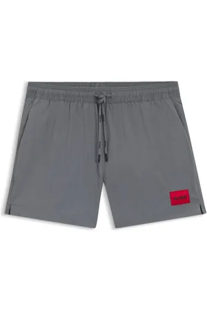 HUGO BOSS Short de bain entièrement doublé avec étiquette logotée rouge
