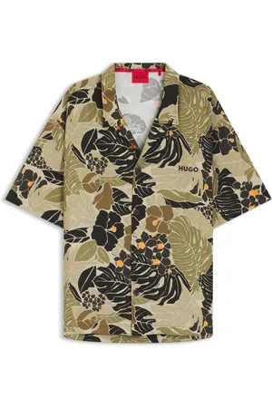 HUGO BOSS Chemise de plage Relaxed à imprimé intégral