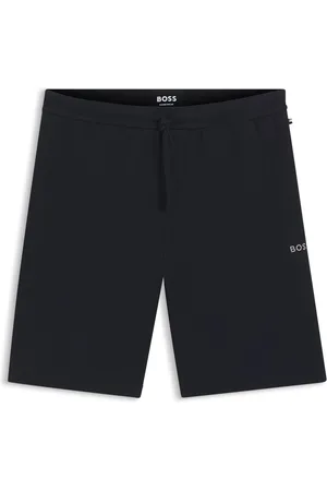 HUGO BOSS Short de pyjama à la structure gaufrée avec logo brodé