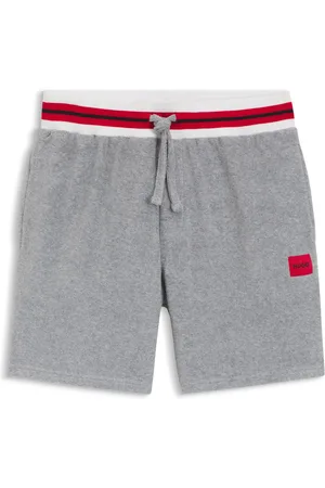 HUGO BOSS Short en coton mélangé aux finitions contrastantes
