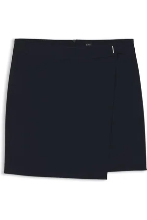 HUGO BOSS Jupe courte portefeuille en crêpe