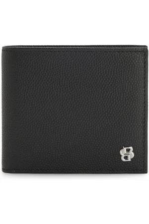 HUGO BOSS Portefeuille et porte-cartes en cuir avec monogrammes Double B