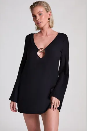 Hunkemöller Robe de plage à manches longues et anneaux