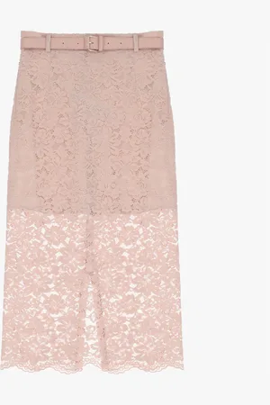 Imperial Jupe midi en dentelle avec ceinture