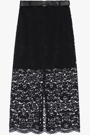 Imperial Jupe midi en dentelle avec ceinture