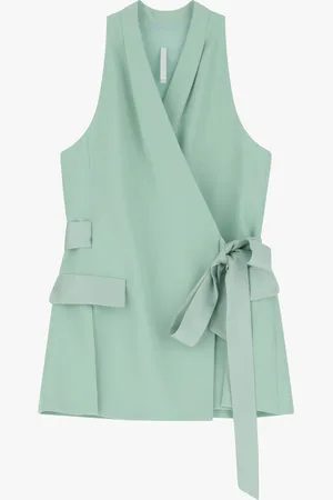 Imperial Gilet cache-coeur à revers et noeud en satin