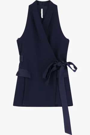 Imperial Gilet cache-coeur à revers et noeud en satin