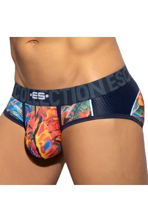 Es Slip Floral Mesh Push Up Bleu