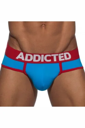 ADDICTED Slip Swimderwear Push Up Bleu - Rouge